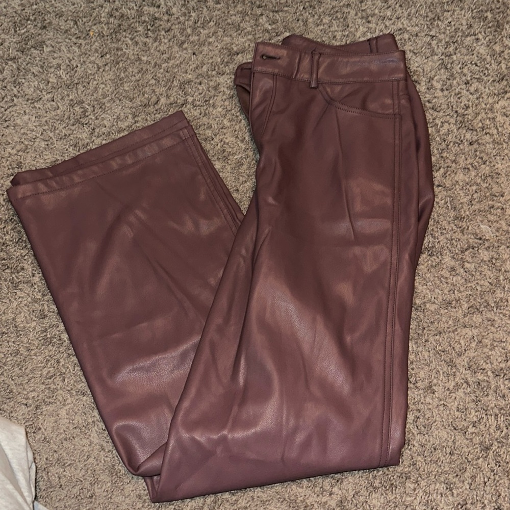 Purple Leather Pants: Size Small From Garage With Tags, Never Worn.